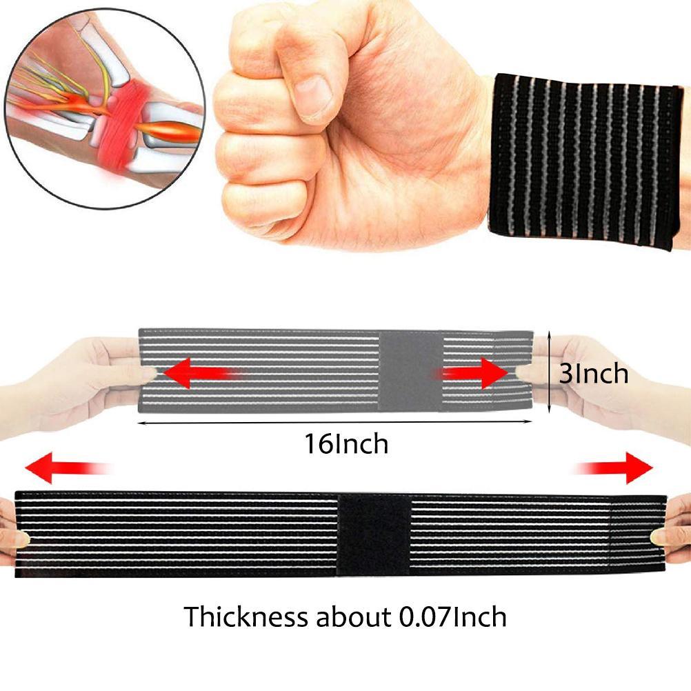 2 Pcs Wrist Brace Wrist Wraps for Men and Women Hand Support Bands Wristband for Weightlifting Golf Tennis Fitness ELEN