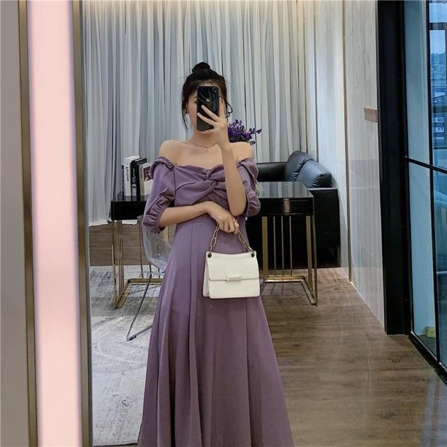 ĐẦM TÍM TRỄ VAI DÁNG DÀI