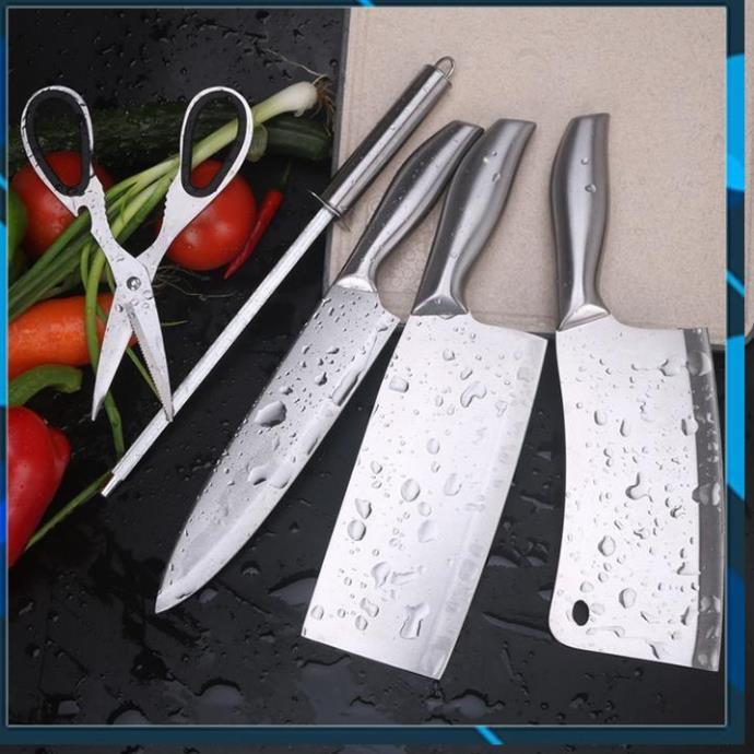 Bộ dao Nhật Bản inox 6 món cao cấp Nhật Bản có đế đựng dao