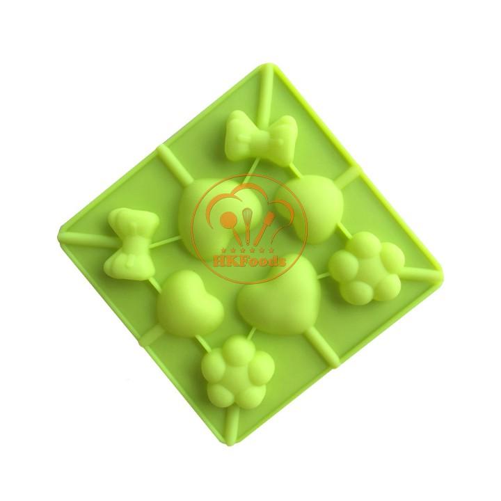 Khuôn Silicon làm kẹo, thạch rau câu, chocolate, làm bánh trái tim nơ hoa