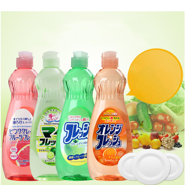 Nước rửa chén bát rau củ quả đồ ăn dặm cho bé Rocket Nhật Bản chai 600ml