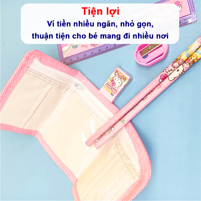 Bộ đồ dùng học tập nhiều họa tiết Baby-S, Bộ dụng cụ học tập 6 món cao cấp đáng yêu cho bé – SH057