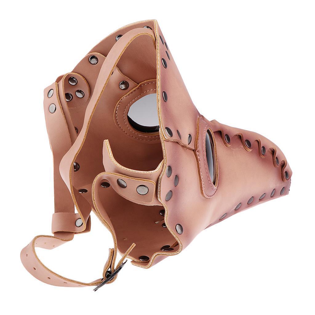 Plague Bird Long Nose Beak PU Leather Steampunk Halloween Mask