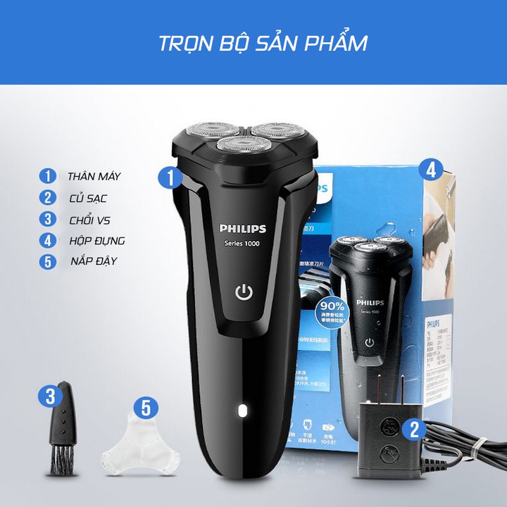 Máy cạo râu Philips khô và ướt S1010 Bảo hành 2 năm- Hàng nhập khẩu