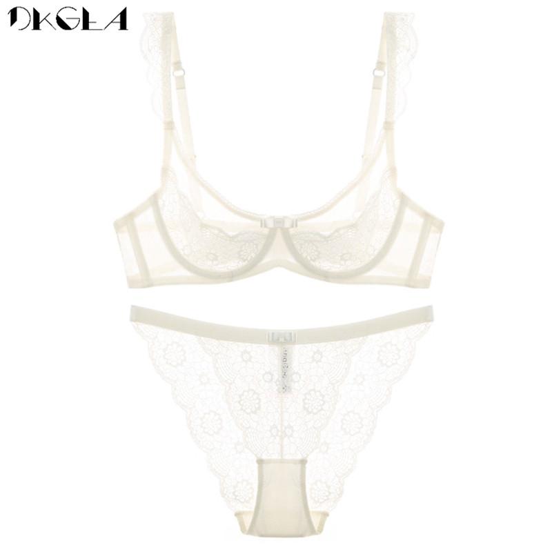 Mới Áo Ngực Sexy Quần Lót Bộ Tím Ren Áo Lót Trong Suốt Bộ Đồ Lót Siêu Mỏng B C D Cup Nữ Áo Ngực Áo Lót Nữ thêu