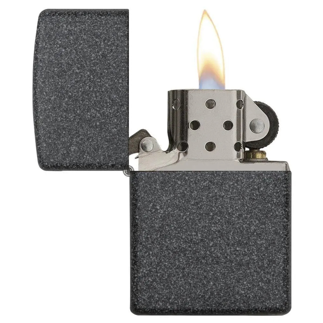 Zippo Chính Hãng Mỹ Iron Stone – Bề Mặt Sần Nhám Như Đá, Chống Gió, Vỏ Kim Loại Cao Cấp