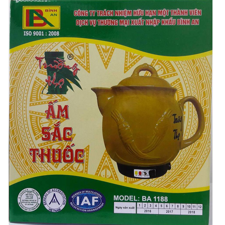 Ấm sắc thuốc tự động Trường thọ BA-1188 - Hàng chính hãng