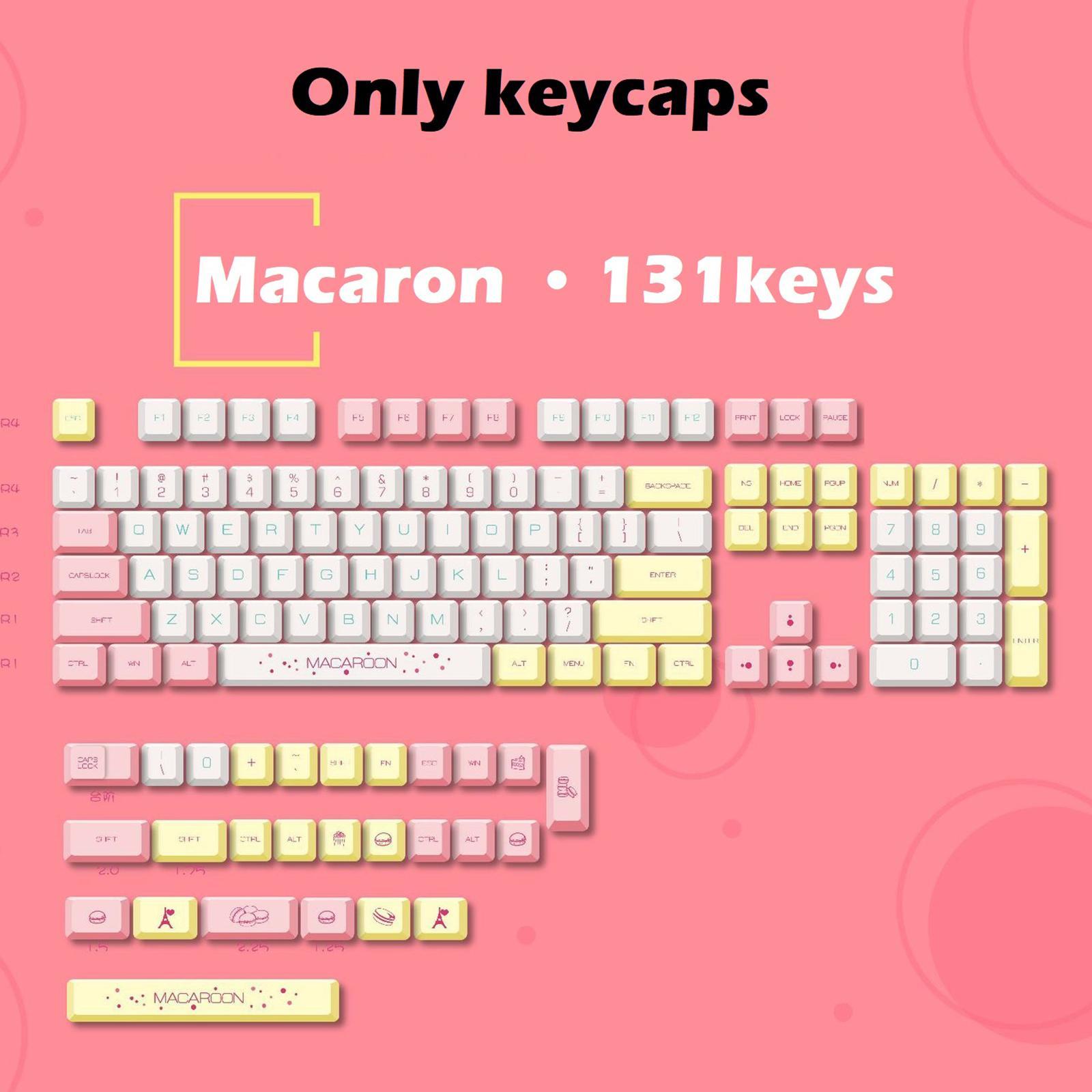 PBT 131 Keys Kits Universal DIY Custom for Box Mechanical Keyboard