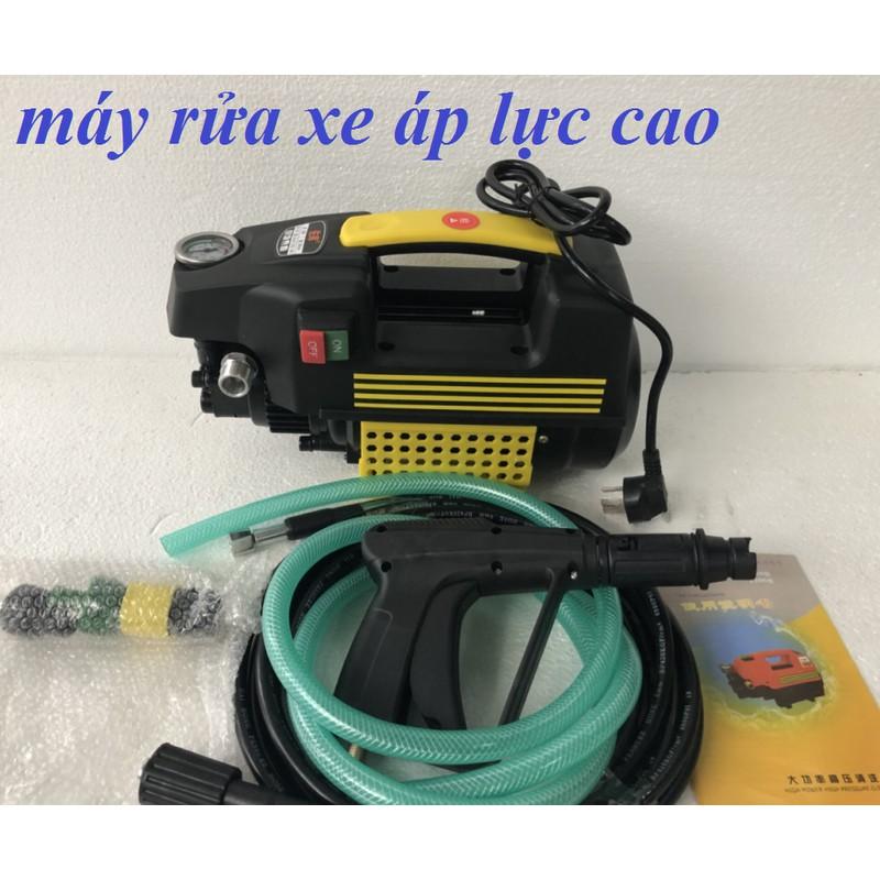 Máy xịt rửa xe tự động,công suất 1800w, tặng kèm bình xịt xà phòng