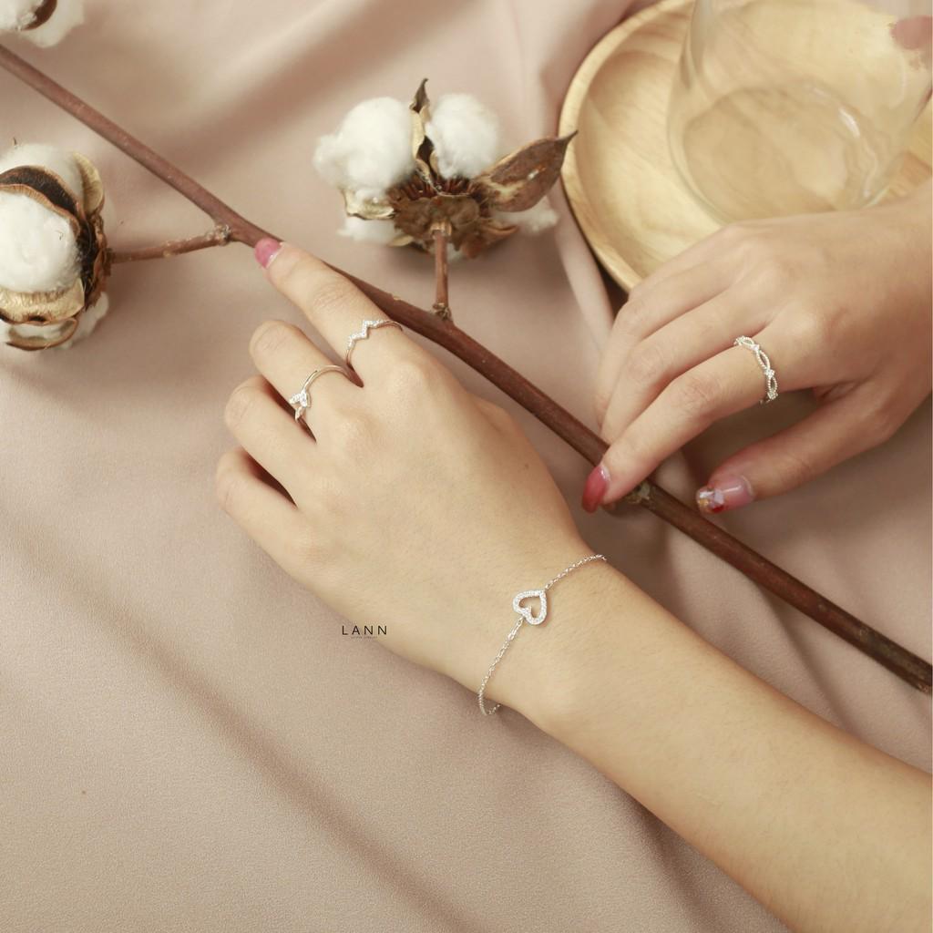 Lắc Tay Tim Đá Line S925 LANN
