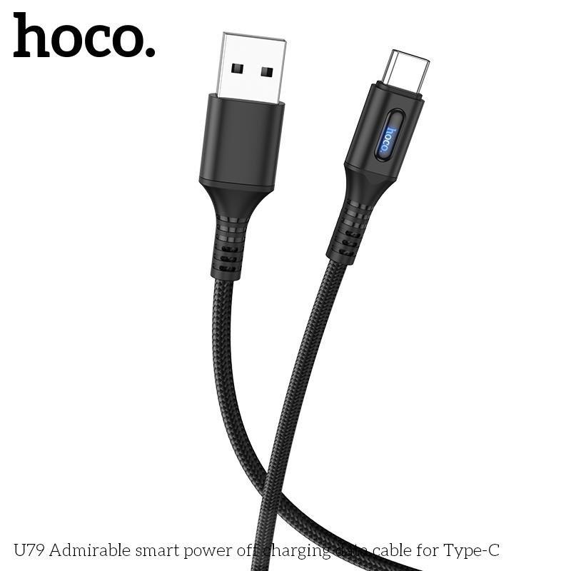 Dây Cáp Sạc Hoco U79 Type C và iPhone 1.2m Tự Ngắt điện thông minh Dành cho iPhone IP Samsung Oppo - Hàng chính hãng