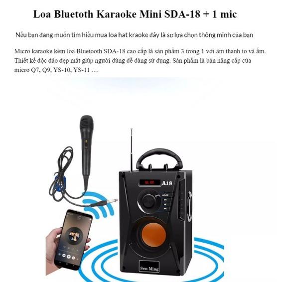 Loa Công Suất Lớn, Loa Kẹo Kéo Công Suất Lớn, Loa Bluetooth karaoke di động,Loa Bluetooth A18 Cao Cấp