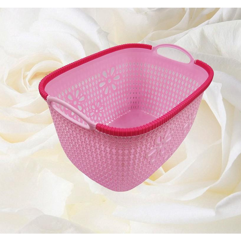 Rổ nhựa giả đan mây đựng đồ có tay cầm MS 3378 3377