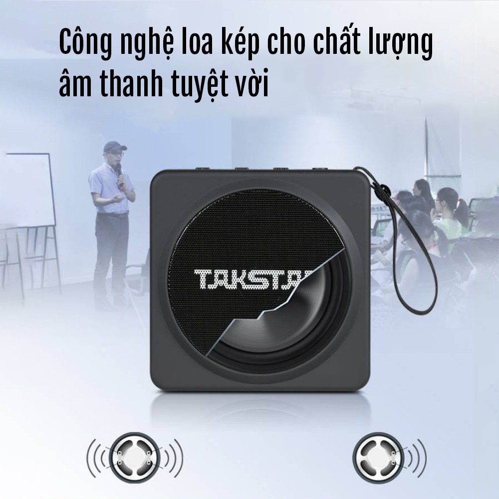 Máy trợ giảng không dây TAKSTAR E261W khoảng cách truyền 40M, công suất cao 25W -Tặng túi đựng máy trợ giảng - Hàng Chính Hãng