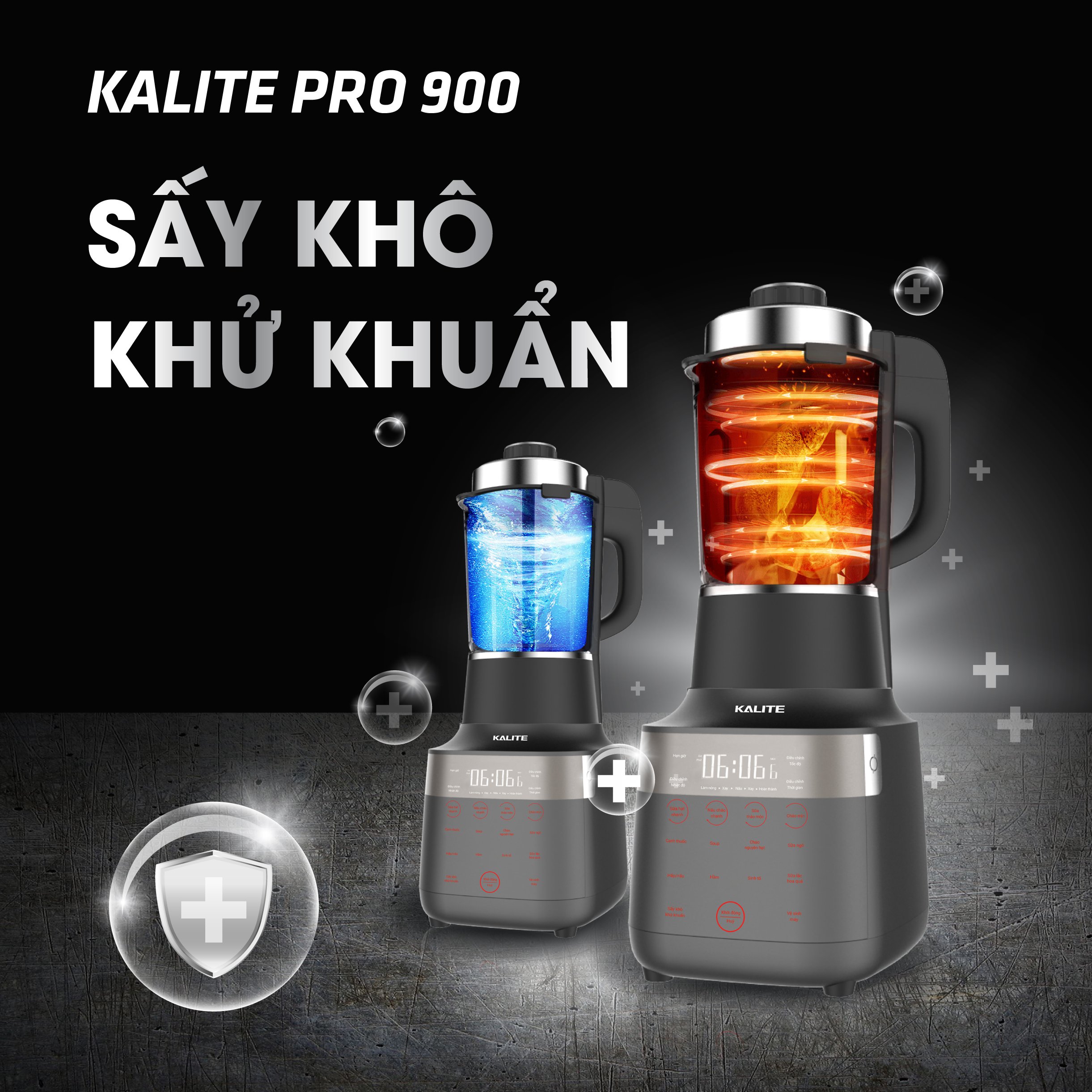 Máy làm sữa hạt đa năng Kalite Pro 900, tổng công suất 2700W, dung tích 1.75L, công nghệ cảm biến chống trào