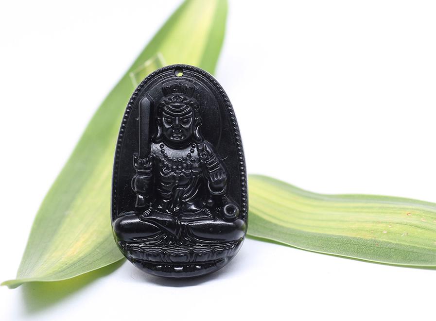 Mặt Dây Chuyền Bất Động Minh Vương Đá Obsidian Ngọc Quý Gemstones BDMVO