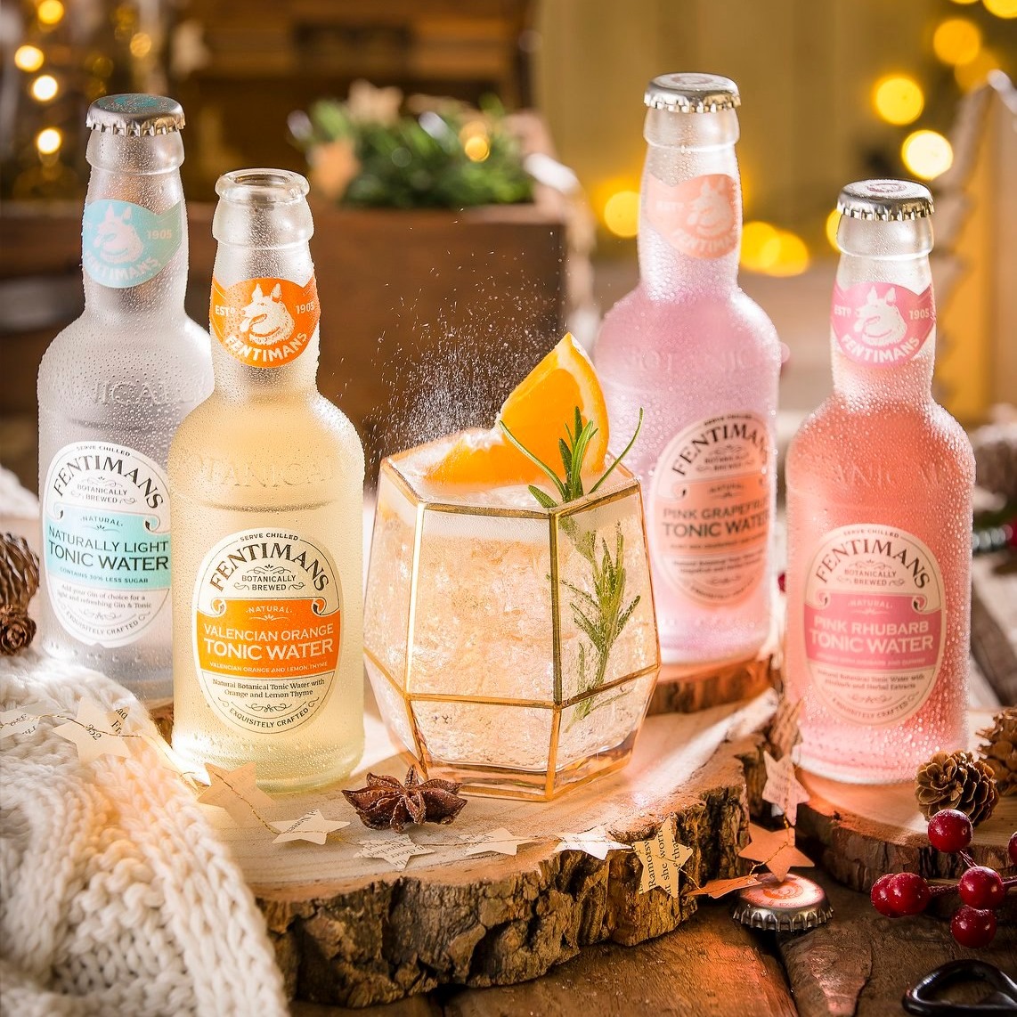 Fentimans Tonic Vị Bưởi Hồng Pink Grapefruit Anh Quốc 200ml * Lốc 4 Chai - Hàng chính hãng
