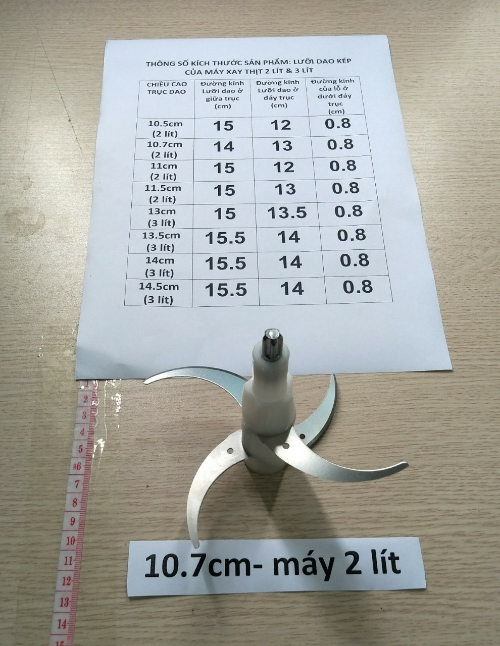 Lưỡi dao kép Thay Thế- Phụ kiện Lưỡi dao máy xay thịt 2 lít-3 lít