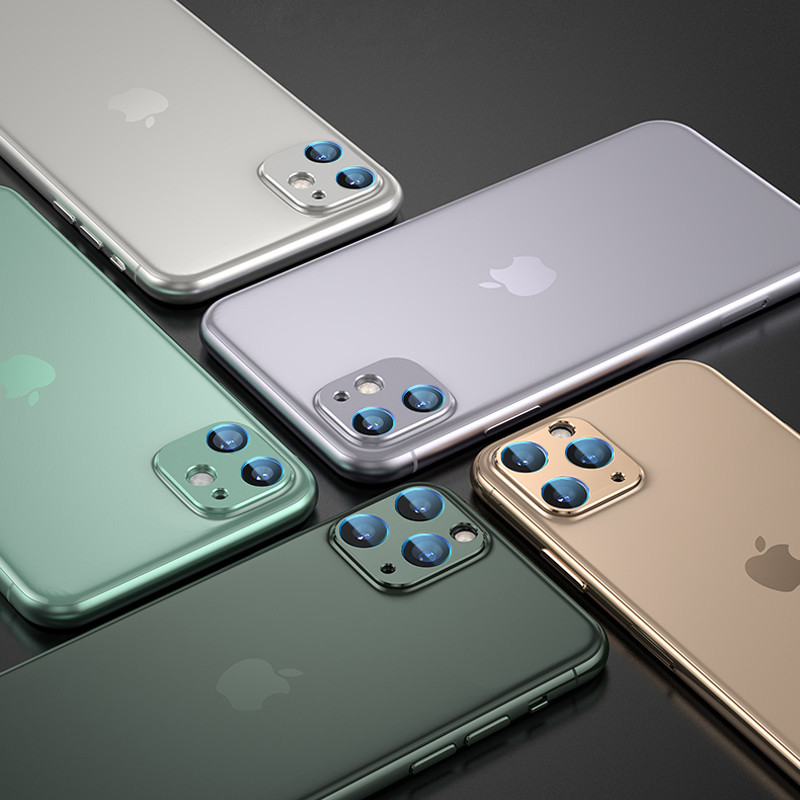 Bộ miếng dán kính cường lực & khung viền bảo vệ Camera cho iPhone 11 hiệu Totu - Hàng nhập khẩu