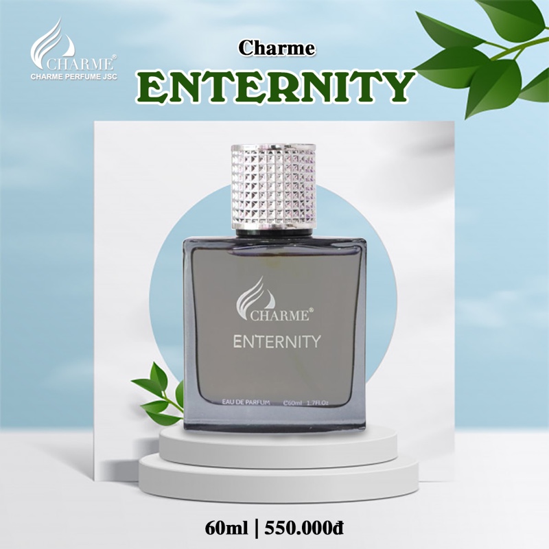 Nước hoa nam cao cấp, Charme Enternity, lưu hương lâu, hương thơm nam tính, mạnh mẽ, phù hợp phái mạnh, 60ml