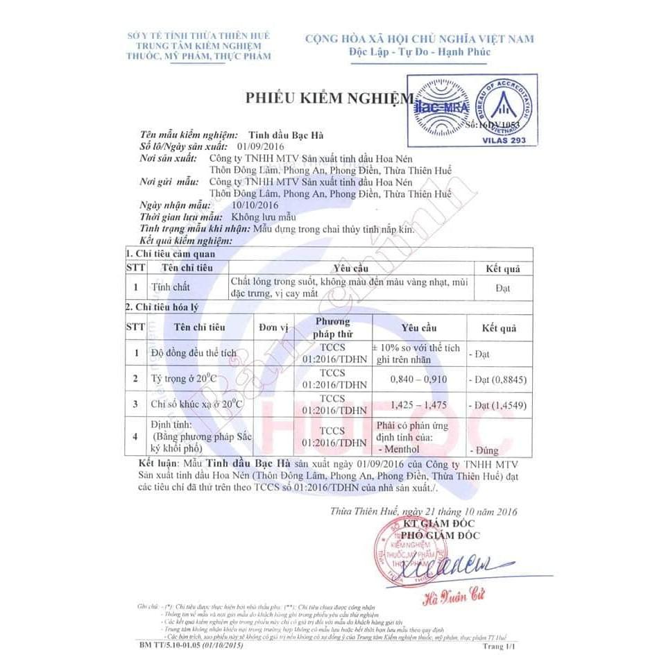 TINH DẦU TREO XE BẠC HÀ TREO TỦ QUẦN ÁO