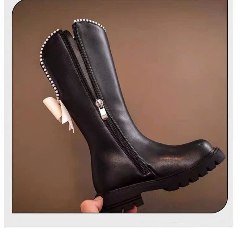 Giày bốt boots cổ cao cho bé gái bé trai phong cách Hàn Quốc đẹp diện đi chơi đi tiệc size 26-37 hàng Quảng Châu cao cấp