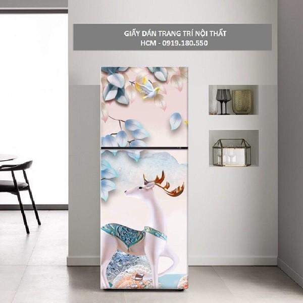 Decal dán tủ lạnh HƯƠU TÀI LỘC