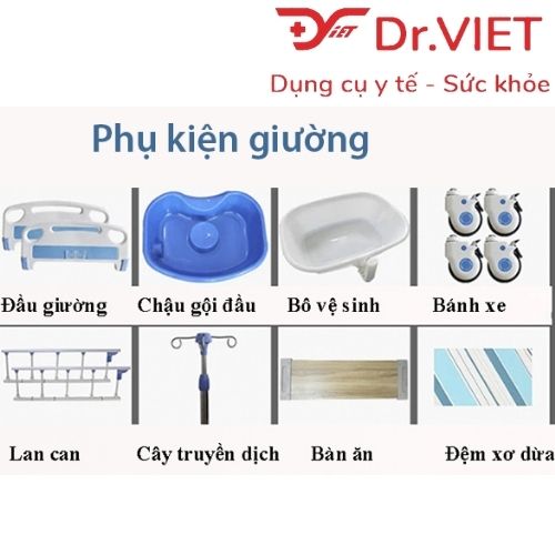 Giường y tế cơ 4 tay quay đa năng Lucass GB-C31