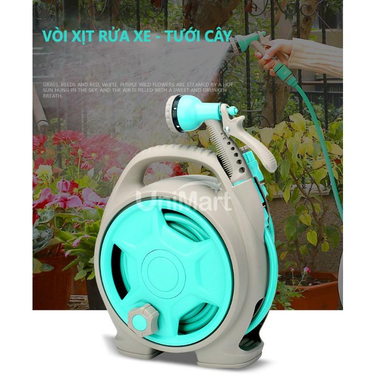 Bộ vòi nước xịt rửa tưới tiêu cây cảnh Mirco Hose Reel X15 15m - Home and Garden