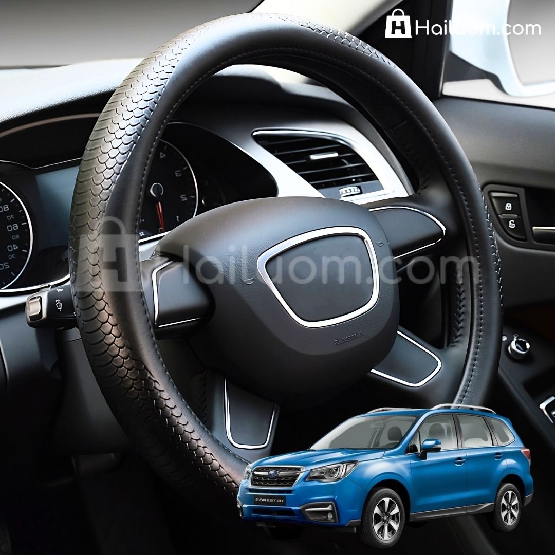 Bọc Vô Lăng ô tô cho SUBARU FORESTER Da Thật Họa Tiết Da Rắn Cao Cấp