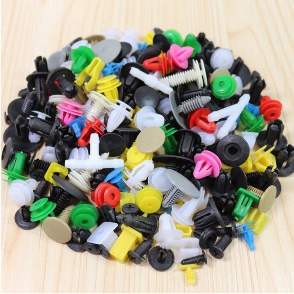 Set 100 Đinh Tán Nhựa Nhiều Màu Cho Xe Ô Tô