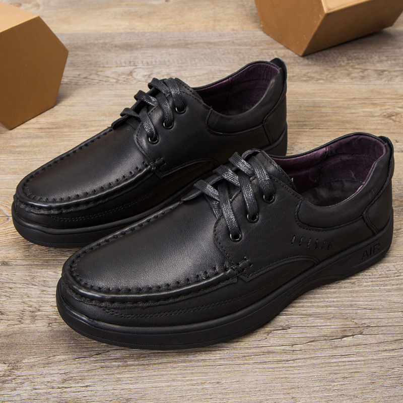 Giày da công sở, giày tây cỡ lớn Eu:45-46 cho nam cao to chân ú bè. Big size leather shoes - GT201
