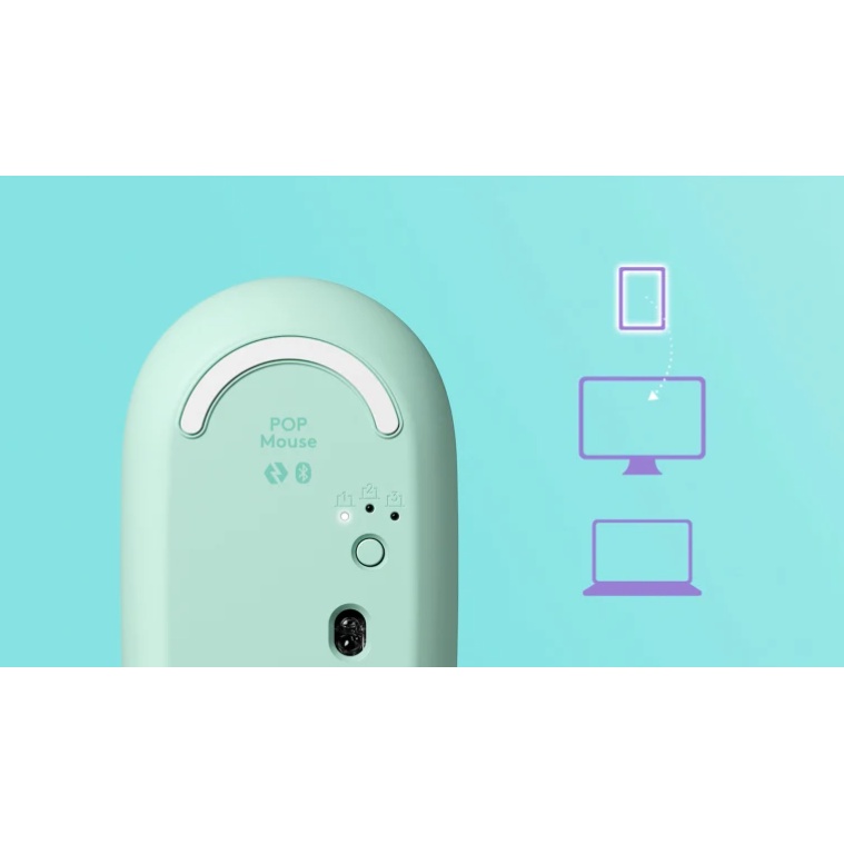 Chuột không dây Logitech POP Mouse - Giảm ồn - Nút Emoji Tùy Chỉnh - Hàng Chính Hãng