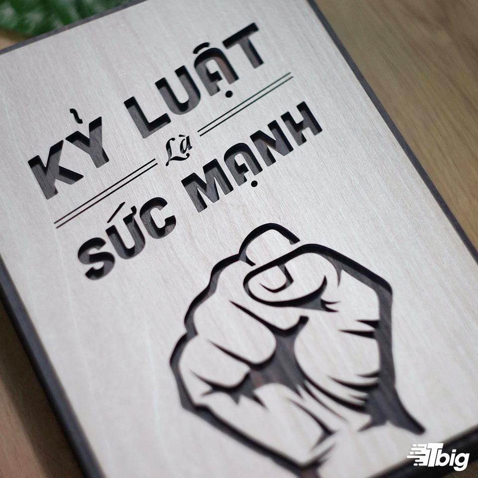 Tranh động lực TBIG128: Kỷ luật là sức mạnh 20x27cm