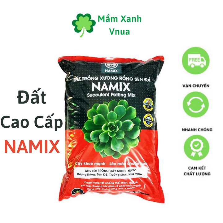 Đất Trồng Sen Đá Xương Rồng Trộn - NAMIX Đất Chuyên Dụng Cho Sen Đá - Nguyên Bao 2Kg