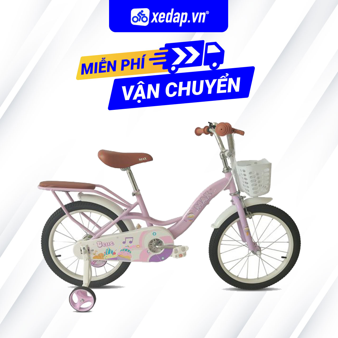 [FREESHIP] Xe Đạp Trẻ Em Youth MAX BIKE Bella dành cho bé từ 4-9 tuổi