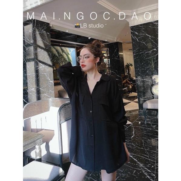 Áo sơ mi đũi 2 túi hộp oversize 3 màu