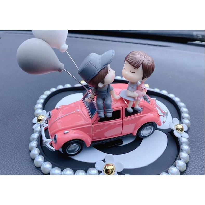 Set decor xe cặp tình nhân trang trí táp lô xe hơi xinh xắn- Hoàng Đông Shop