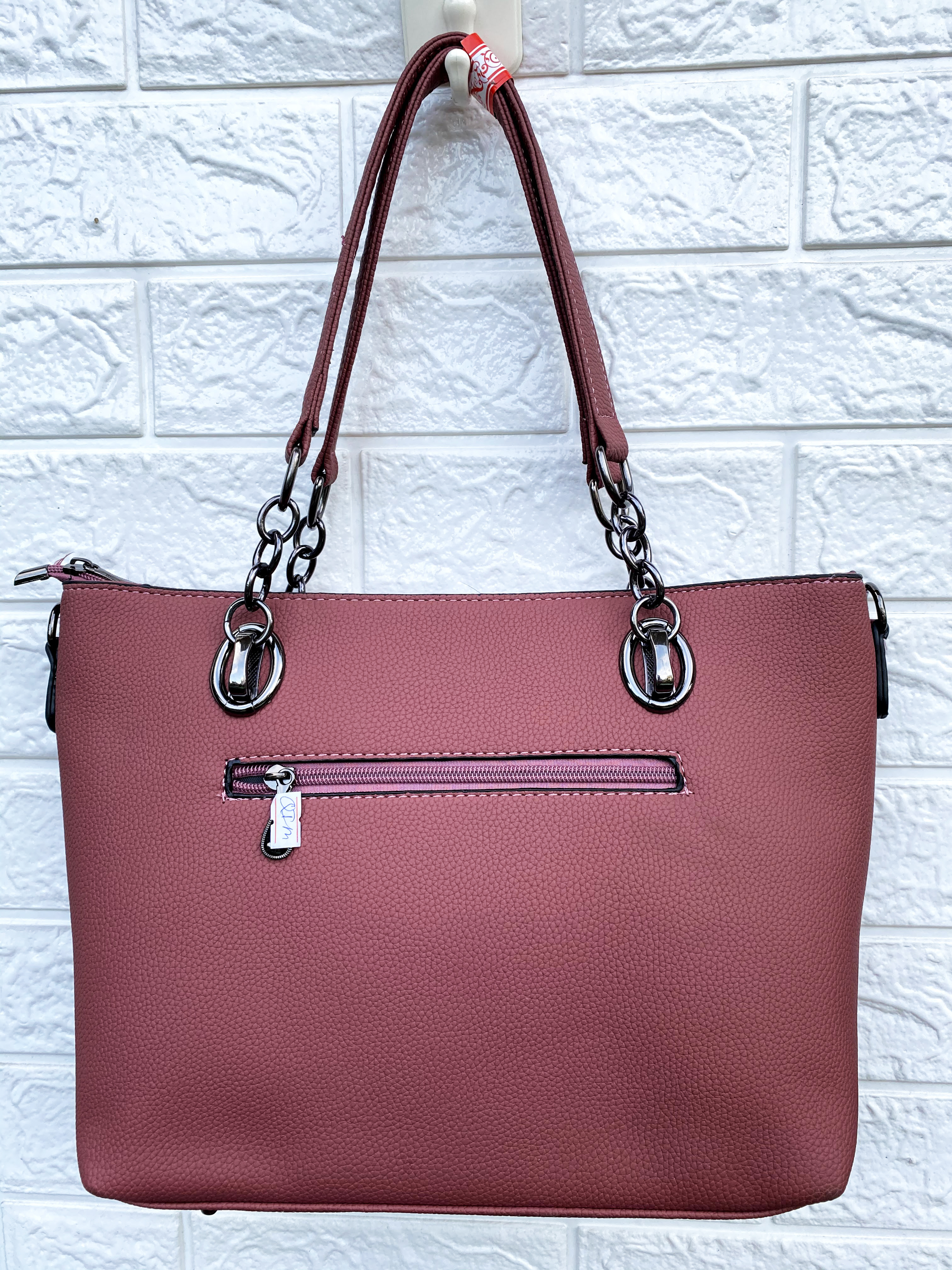 Túi da nữ thời trang may ziczac 050720