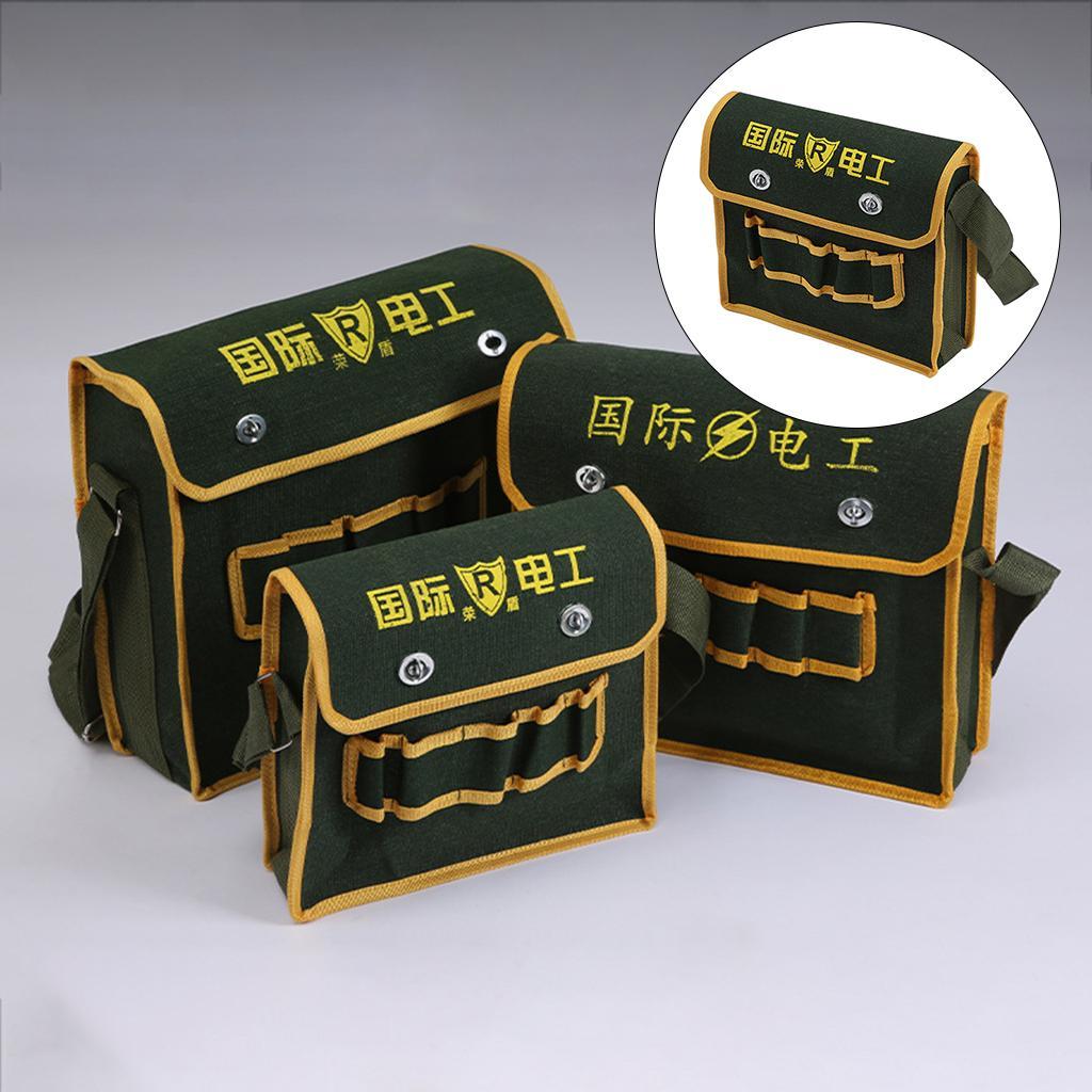 Heavy Duty Tool Bag Toolkit Multifounction for Electrician Storage Organizer Portable Wear-Resistant Tool Shoulder Bag for Carpenter Gardeners
