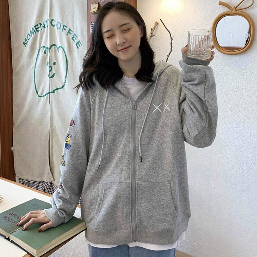 ÁO HOODIE - ÁO KHOÁC NỈ NGOẠI Dây Kéo XX (HD2080 - In Hoạt Hình Tay) (Bảo Bảo Store