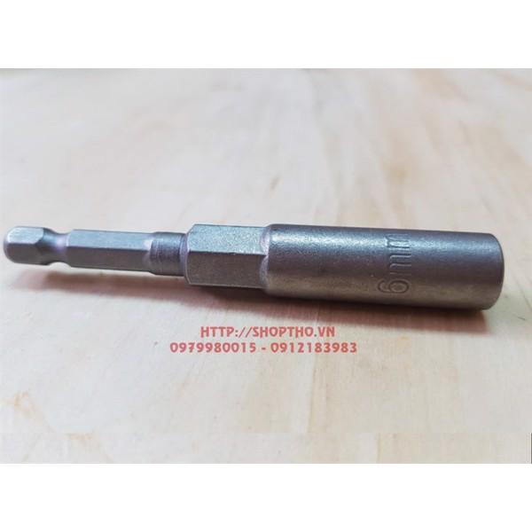Đầu bắn bulong tuýp dài - chuôi máy bắn vít - cỡ 6mm