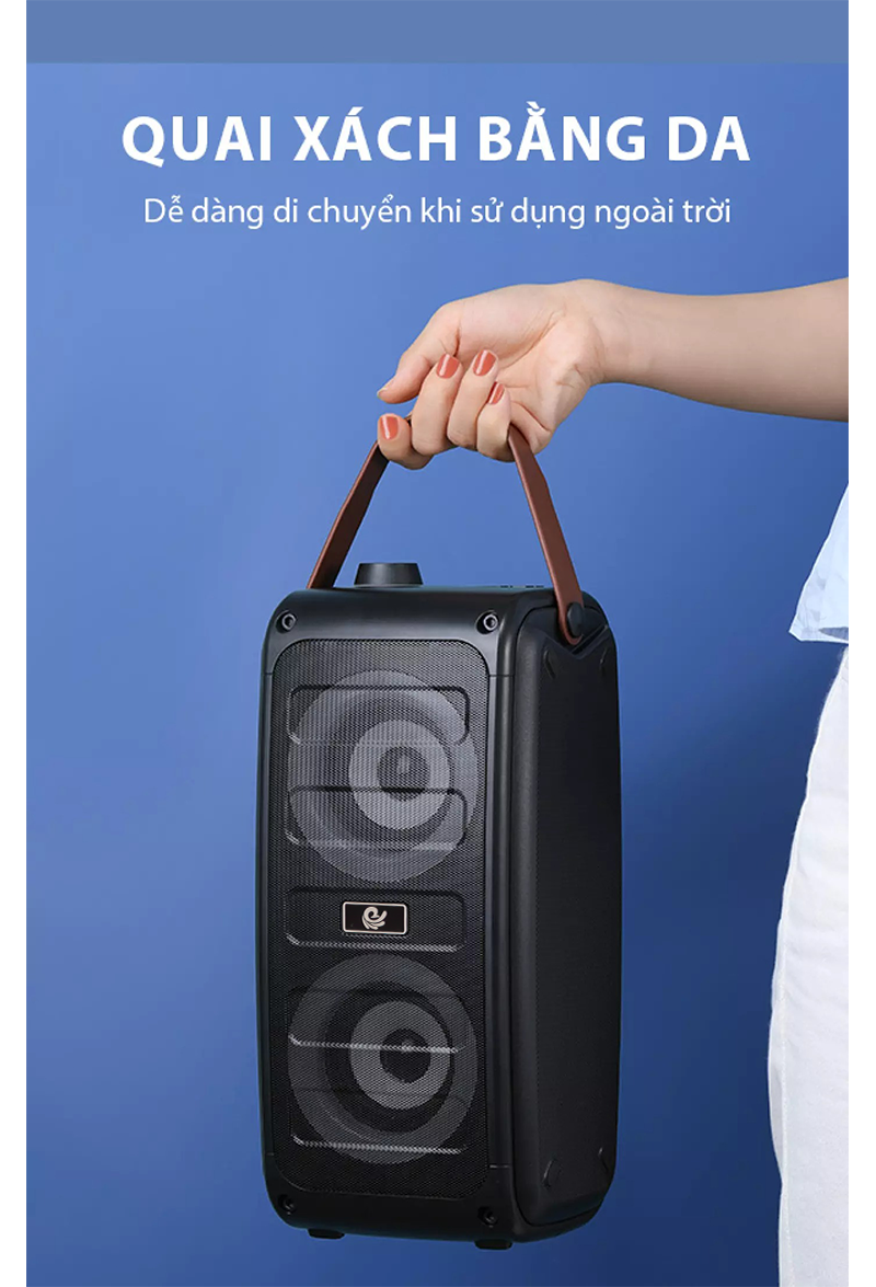 Loa Bluetooth Mini Kèm 1 Micro Có Dây Model VS-887 Hát Karaoke Cực Hay - Hàng Chính Hãng