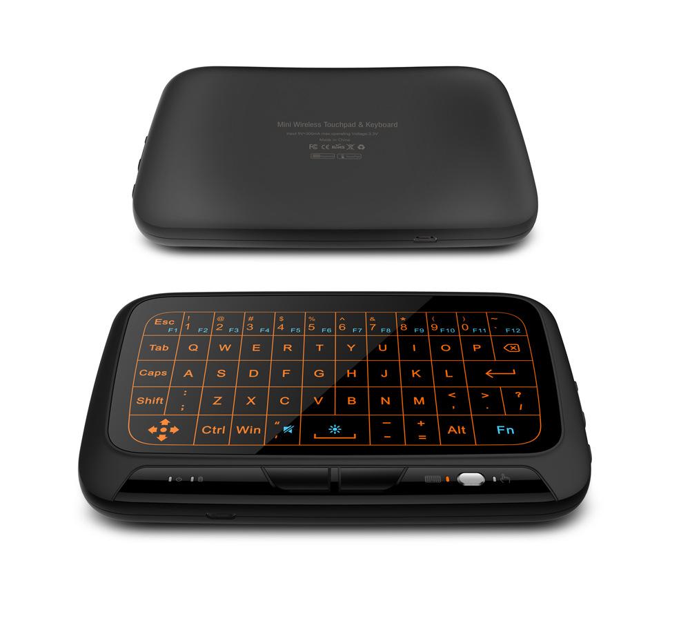 Bàn phím không dây mini 2.4GHz, điều khiển từ xa với đèn nền TouchPad, từ xa