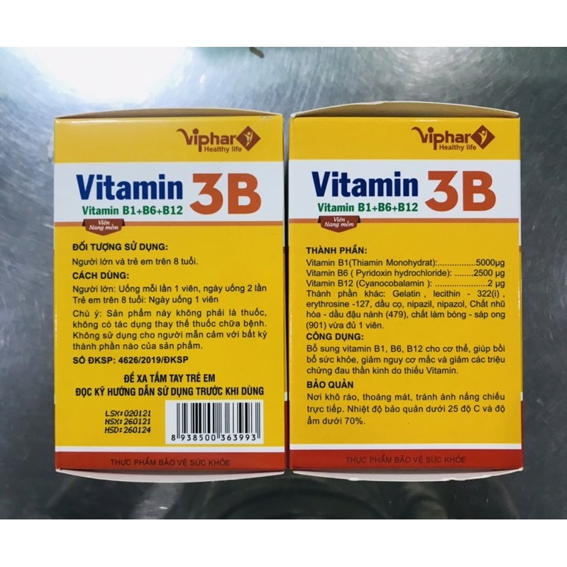 Viên uống Vitamin B3 - Viphar Vinapharco, hộp 100v