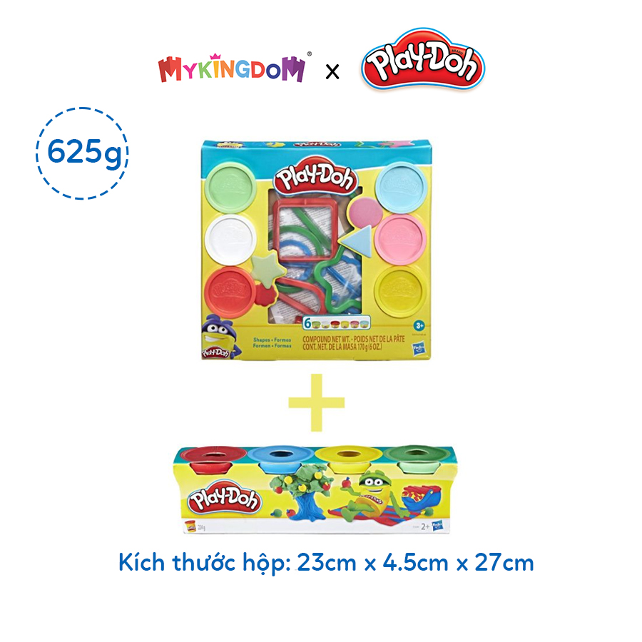 Đồ Chơi PLAYDOH Combo Khuôn Tạo Hình Cơ Bản Và Bột Nặn 4 Màu Mini CBE8534/E8530-23241