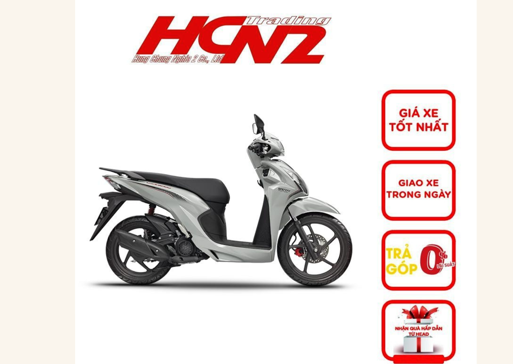 HONDA VISION THỂ THAO XÁM ĐEN 2023