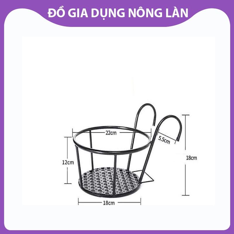 Móc sắt tròn treo chậu hoa ban công (giá đỡ tròn treo ban công) siêu đẹp NL shop