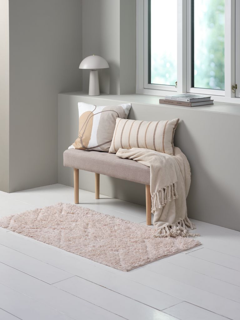 Vỏ gối trang trí | JYSK Poppel | cotton | trắng/be | R50xD50cm
