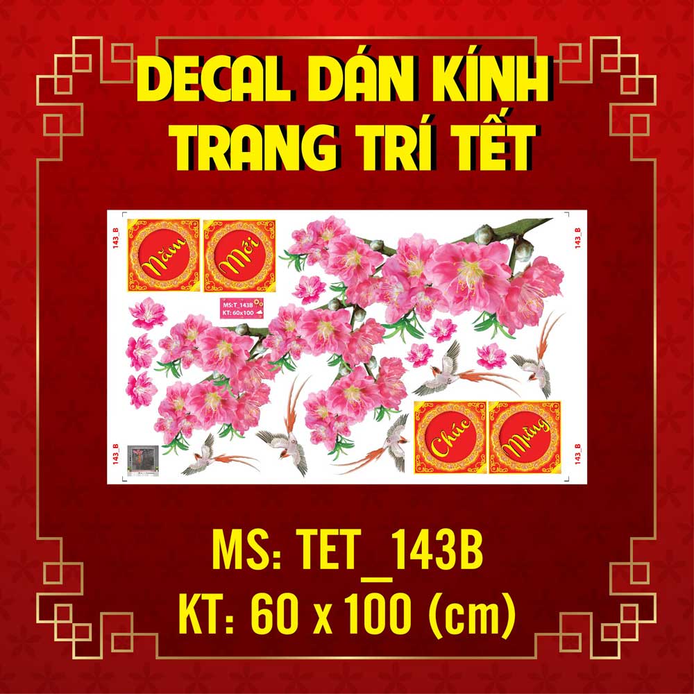 DECAL TRANG TRÍ TẾT TIỂU CẢNH TẾT 2022